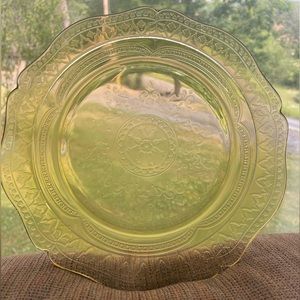 1930s Depression Federal Glass Company Amber Patrician Dinner Plate